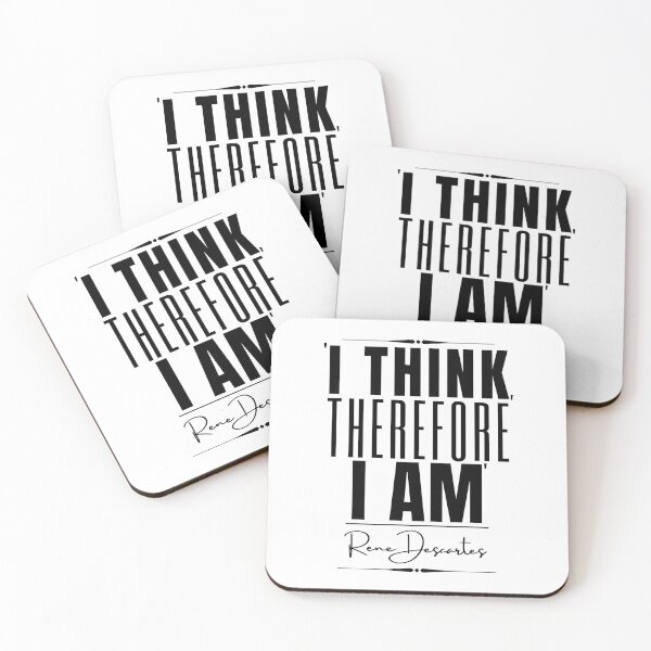 Item preview, Rene Descartes Historical Quote- “I think; therefore I am.” designed and sold by QuoteActually.