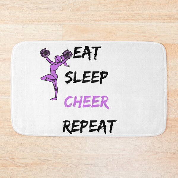 Item preview, Eat Sleep Cheer Repeat Purple Cheerleader designed and sold by LuckyKermit.