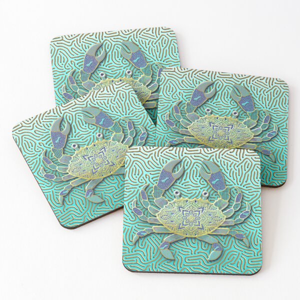 Item preview, MANDALA SEA GREEN CRAB 383. designed and sold by sana90.