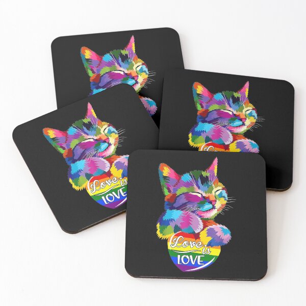 Item preview, Love Is Love Cat Colorful Pride Lgbt Funny Lgbt designed and sold by MillieConnor.