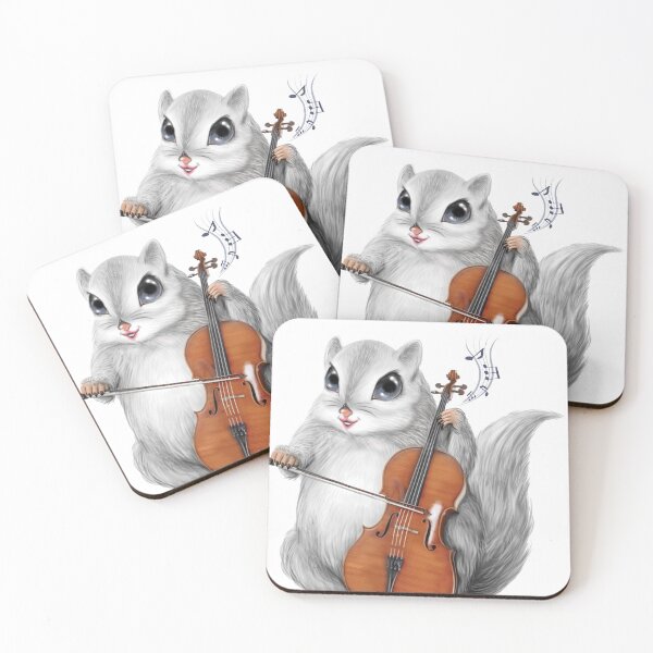 Item preview, The Japanese flying squirrel playing the cello is so cute. designed and sold by artredstar.