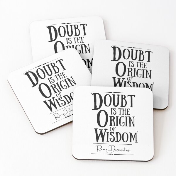 Item preview, Rene Descartes Words of Wisdom Historical Quote- “Doubt is the origin of wisdom.” designed and sold by QuoteActually.