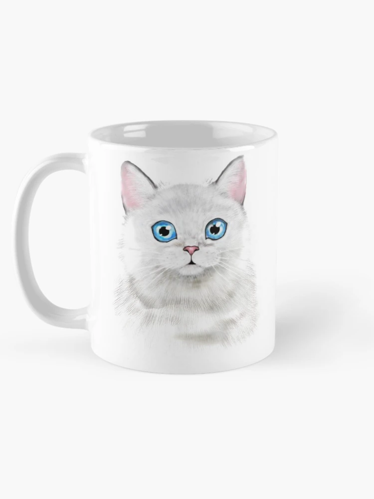 Thumbnail 5 of 6, Coffee Mug, Cute Cat Sticker designed and sold by PatternTale.