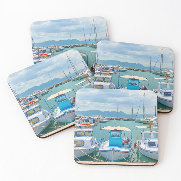 Item preview, Boats in the harbor of Aegina town designed and sold by vuelo.