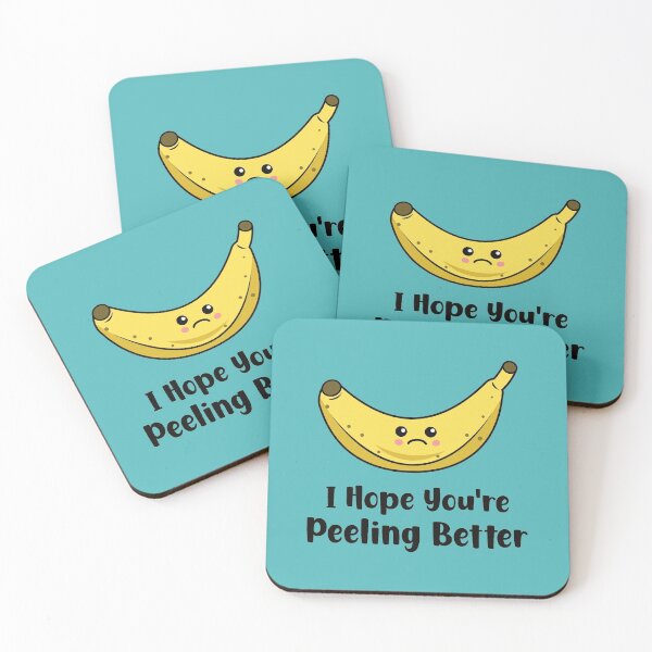 Item preview, Hope You're Peel-ing Better - Get Well Soon Banana designed and sold by keeleypost.