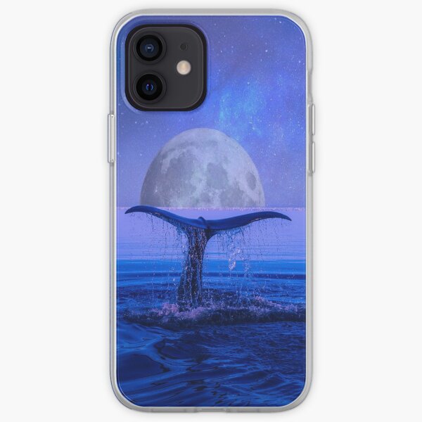 Whale under the moon iPhone Soft Case
