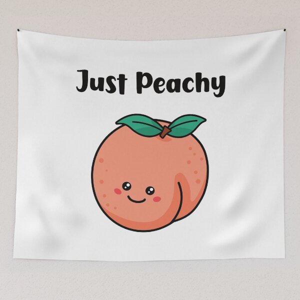 Item preview, Just Peachy - Funny Peach Fruit designed and sold by keeleypost.