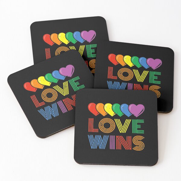 Item preview, Lgbt Rainbow Hearts Love Wins For Gay Pride Month designed and sold by DeclanMoss.