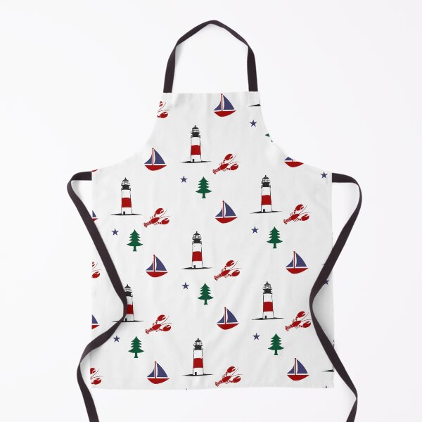 Item preview, Maine Things -- lobster, sailboat, pine tree flag, lighthouse designed and sold by hawkeyestate.