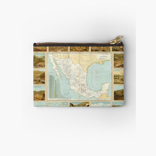 Item preview, Old Mexico Mining Map (1885) Vintage Central America Mines Atlas designed and sold by BravuraMedia.