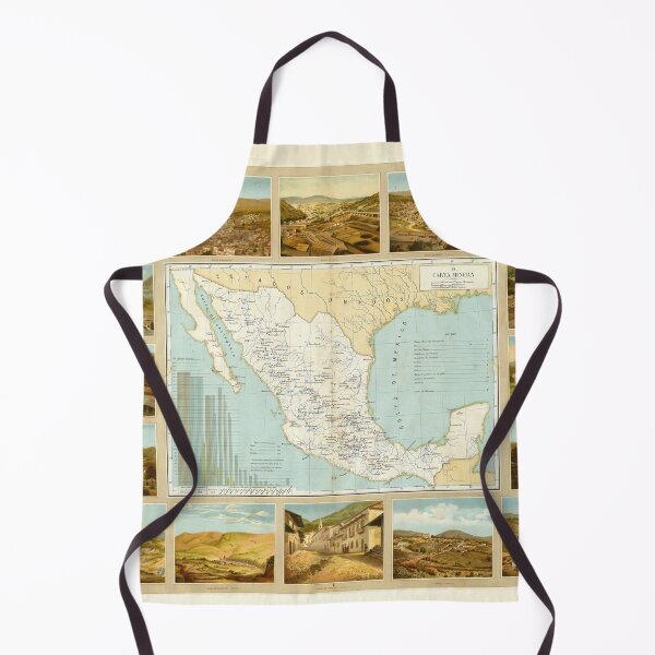 Item preview, Old Mexico Mining Map (1885) Vintage Central America Mines Atlas designed and sold by BravuraMedia.