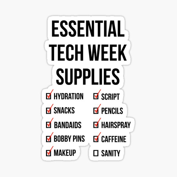 Item preview, Essential Tech Week Supplies designed and sold by Theatre Thoughts.