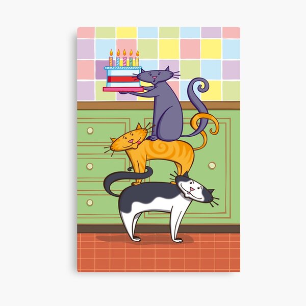 Cats Birthday Canvas Print