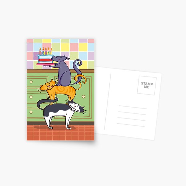Cats Birthday Postcard