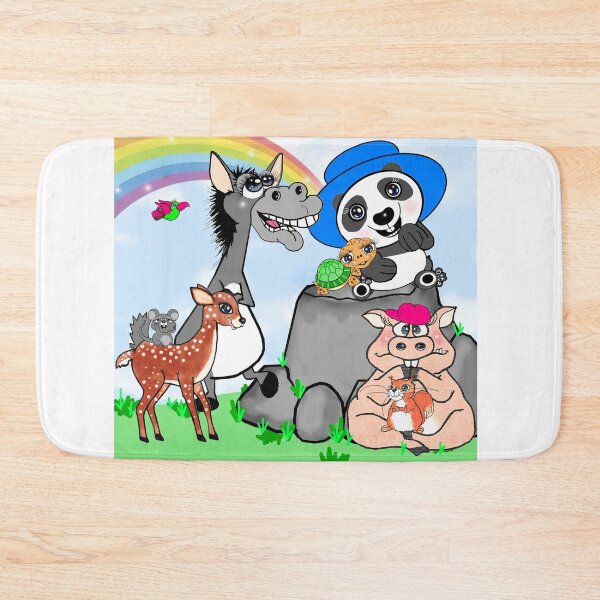 Item preview, Group of cute animals gathering - Panda , Donkey, Deer, Rat , pig and squirrel  designed and sold by Shirley cute art .