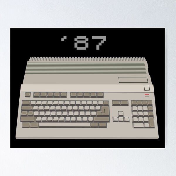 Commodore Amiga 500 Retro Gaming - Original Pixel Art Poster for