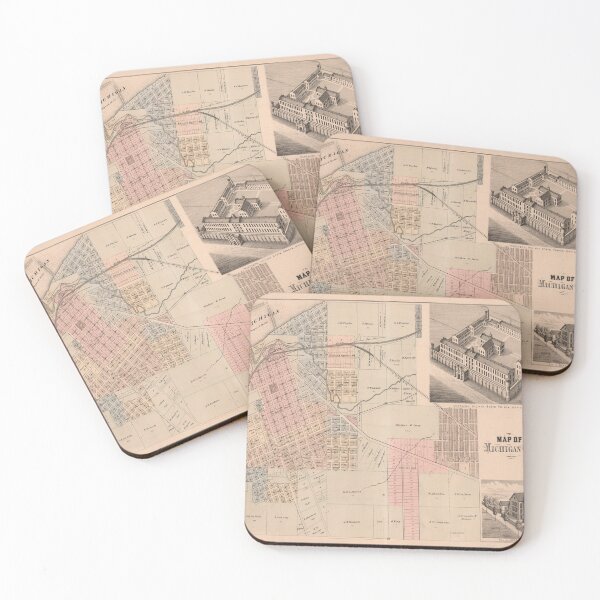 Item preview, Old Michigan City IN Map (1874) Vintage Indiana City & Street Atlas designed and sold by BravuraMedia.