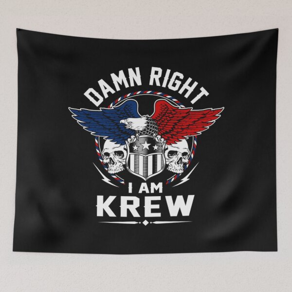 Item preview, Krew T-ShirtKrew Name T Shirt - Damn Right I Am Krew Gift Item Tee  designed and sold by TheKrewShop.