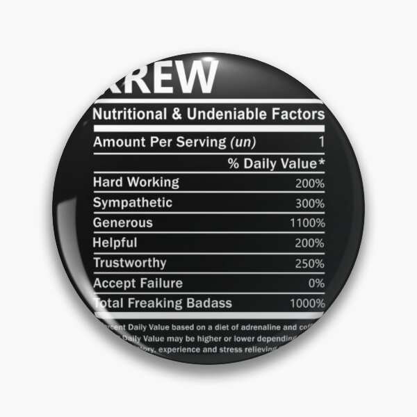 Item preview, Krew T-ShirtKrew Name T Shirt - Krew Nutritional and Undeniable Name Factors Gift Item Tee  designed and sold by TheKrewShop.