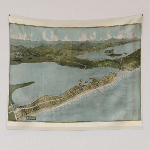 Item preview, Old Mission Beach CA Map (1915) Vintage San Diego California Coastal Neighborhood Atlas designed and sold by BravuraMedia.