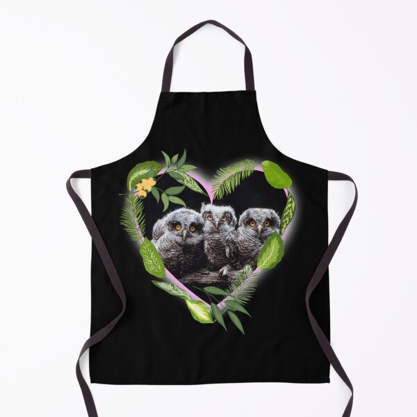 Item preview, Cute Baby Owls In A Leaf Heart Frame Design designed and sold by EarthArtDesigns.