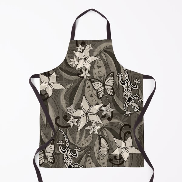 Item preview, Polynesian Vintage Kona Jungle Gecko And Butterflies Tribal Abstract designed and sold by sunnthreads.