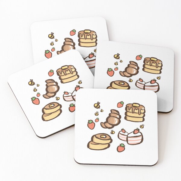 Item preview, Kawaii café bakery food strawberry pancakes designed and sold by GLwithUs.