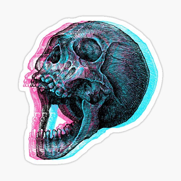 Joy Skull 3D! Sticker