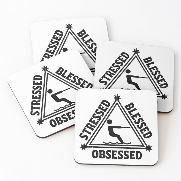 Item preview, Waterskiing: Stressed. Blessed. Obsessed. designed and sold by TheGreenGoat.
