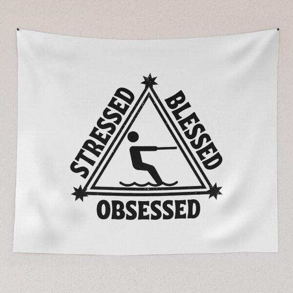 Item preview, Waterskiing: Stressed. Blessed. Obsessed. designed and sold by TheGreenGoat.