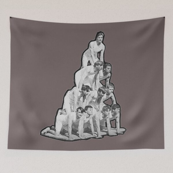 Item preview, Human Pyramid vintage photo, 10 person human pyramid, gym class designed and sold by Nostrathomas66.