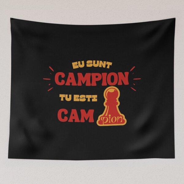 Aperçu de l'œuvre Champion/Pion "EU SUNT CAMPION TU ESTI CAM PION" créée et vendue par OrangePyramid.