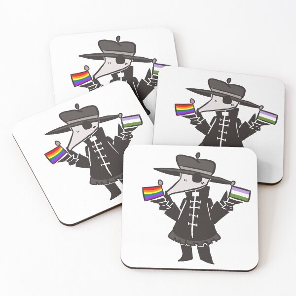 Item preview, Plauge doctor with rainbow and genderqueer flags! designed and sold by Epoxxalypz.