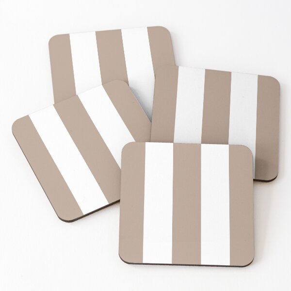 Item preview, Large TAUPE and WHITE Vertical STRIPES designed and sold by RachelMacht.