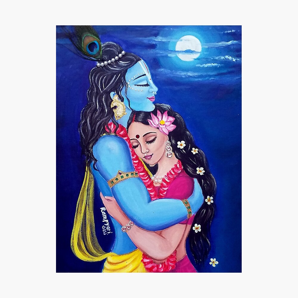 Divine Embrace Radha Krishna 