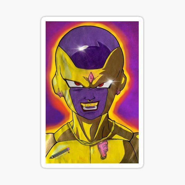 Drip Golden Frieza Anime Manga Dragon Ball Super Sticker For Sale