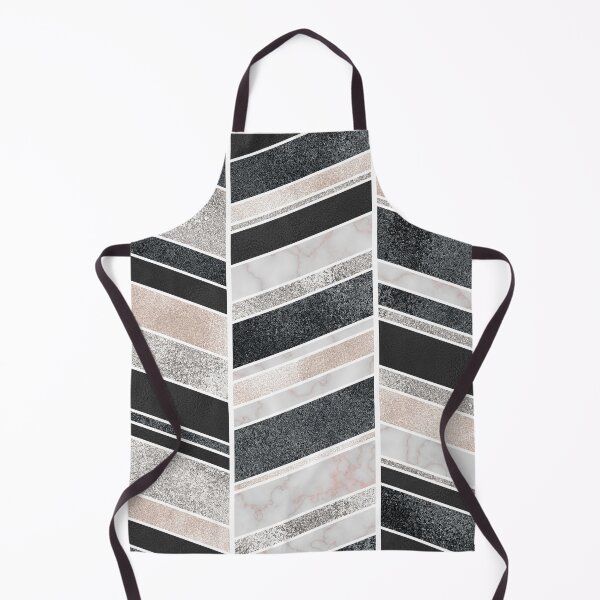 Item preview, Shimmering Chevron Pattern - white pearl marble, silver and black designed and sold by cadinera.