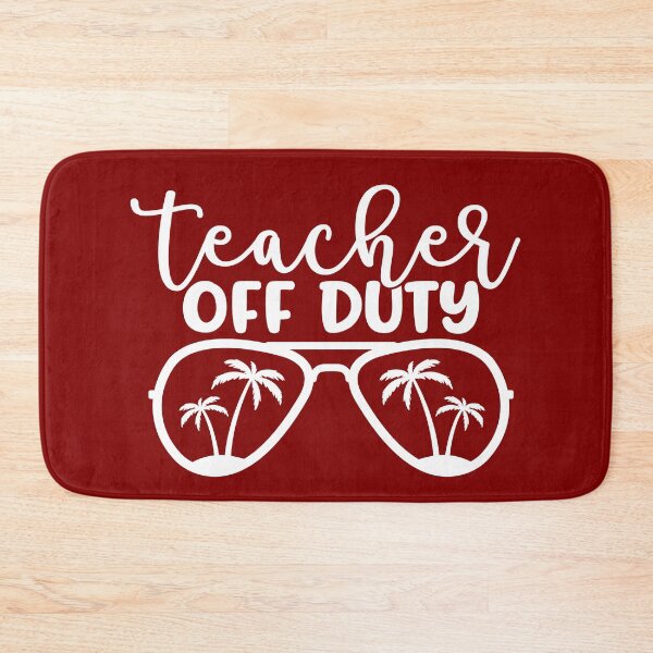 Item preview, Teacher off duty - funny teacher quote/gift (white/grey) designed and sold by PickaSticka.