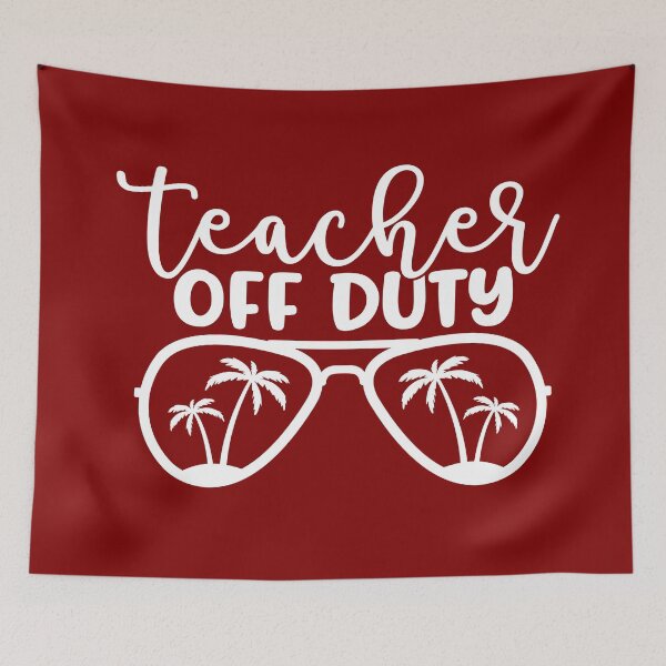 Item preview, Teacher off duty - funny teacher quote/gift (white/grey) designed and sold by PickaSticka.