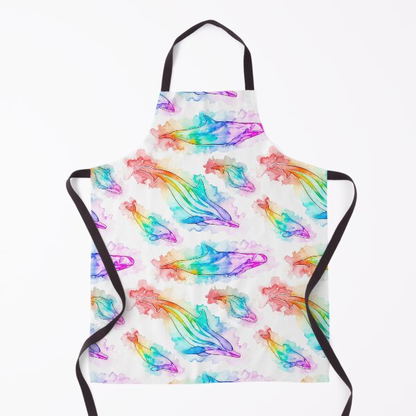 Artikelvorschau, Regenbogen wiederholende Delfine entworfen und verkauft von Moana Matron Designs.