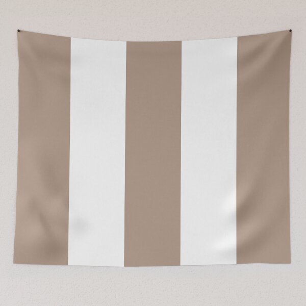 Item preview, Large TAUPE and WHITE Vertical STRIPES designed and sold by RachelMacht.