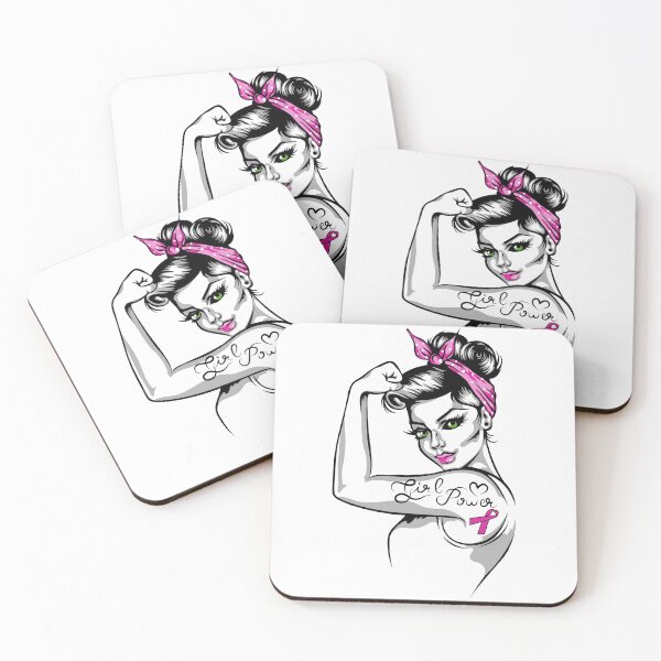 Item preview, Girl Power Fight We Can Do It Breast Cancer designed and sold by bluebadgez.