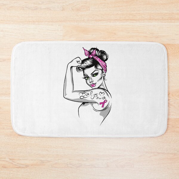 Item preview, Girl Power Fight We Can Do It Breast Cancer designed and sold by bluebadgez.