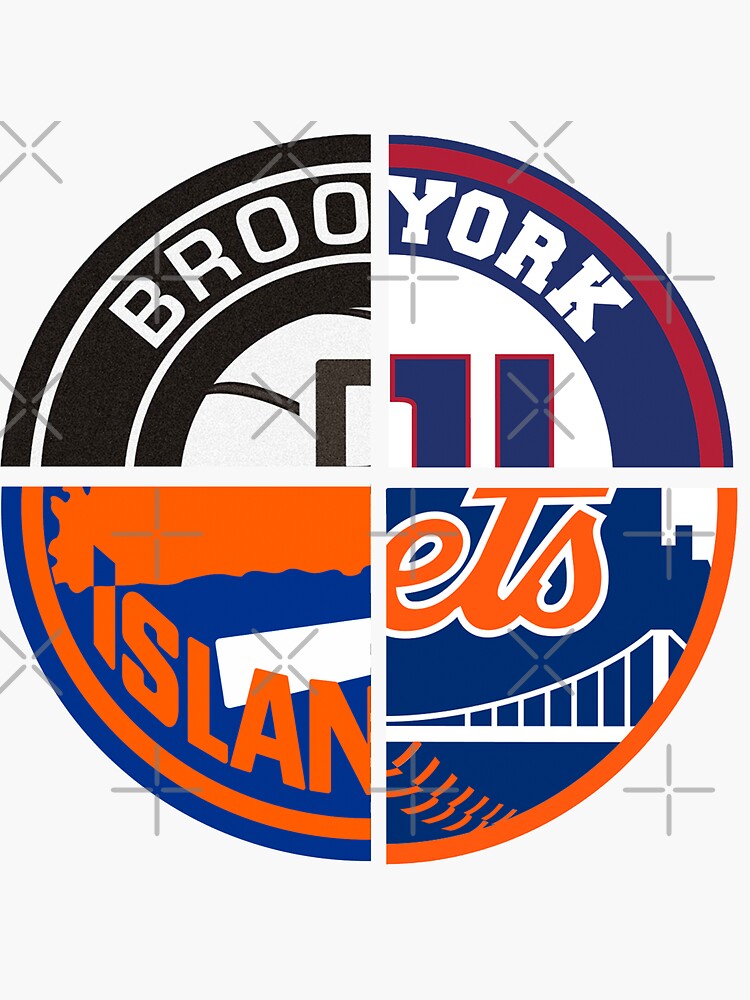 "New York Sports Logos" Sticker for Sale by daveski37 Redbubble