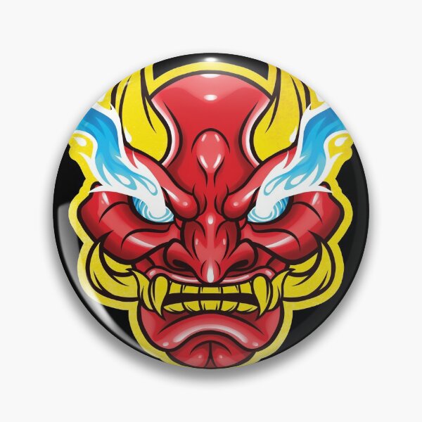Item preview, Gold Oni Mask Japanese Devil Demon designed and sold by SmittyGFX.