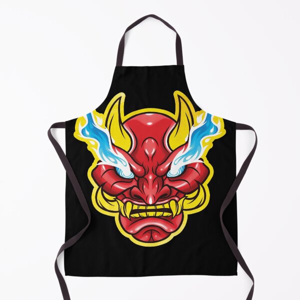 Item preview, Gold Oni Mask Japanese Devil Demon designed and sold by SmittyGFX.