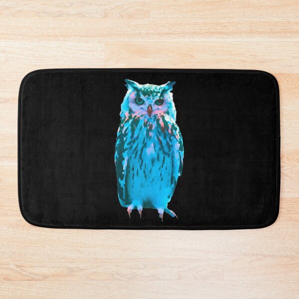 Item preview, Cute Watercolor Blue Watcher Owl Standing  designed and sold by kmcs.