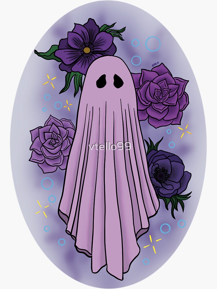 "Pastel ghost " Sticker by vtello99 Redbubble