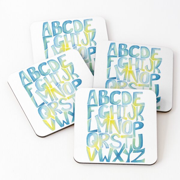 Item preview, Blue and Yellow Alphabet designed and sold by OhAndRoArtistry.