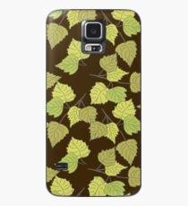 Birch leaves brown background Case/Skin for Samsung Galaxy